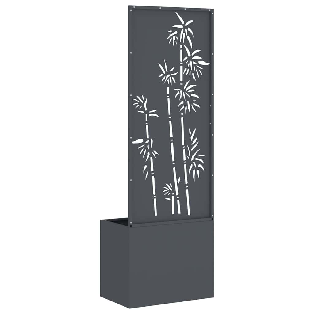 vidaXL Οθόνη Ιδιωτικότητας Κήπου Floral Ανθρακί 50 x 140 cm