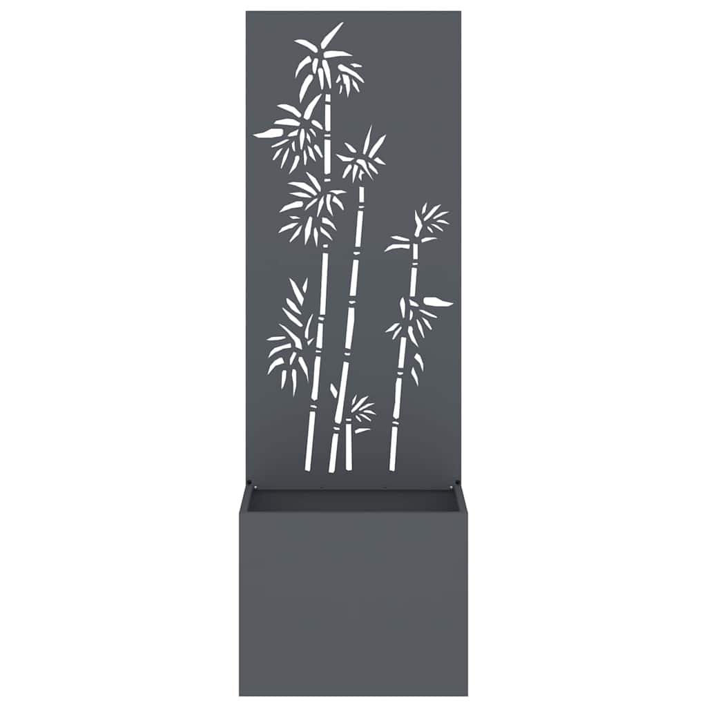 vidaXL Οθόνη Ιδιωτικότητας Κήπου Floral Ανθρακί 50 x 140 cm