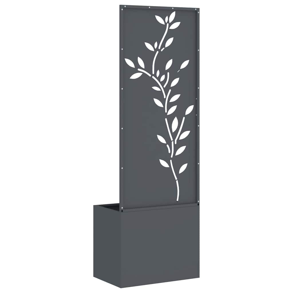 vidaXL Οθόνη Ιδιωτικότητας Κήπου Floral Ανθρακί 50 x 140 cm