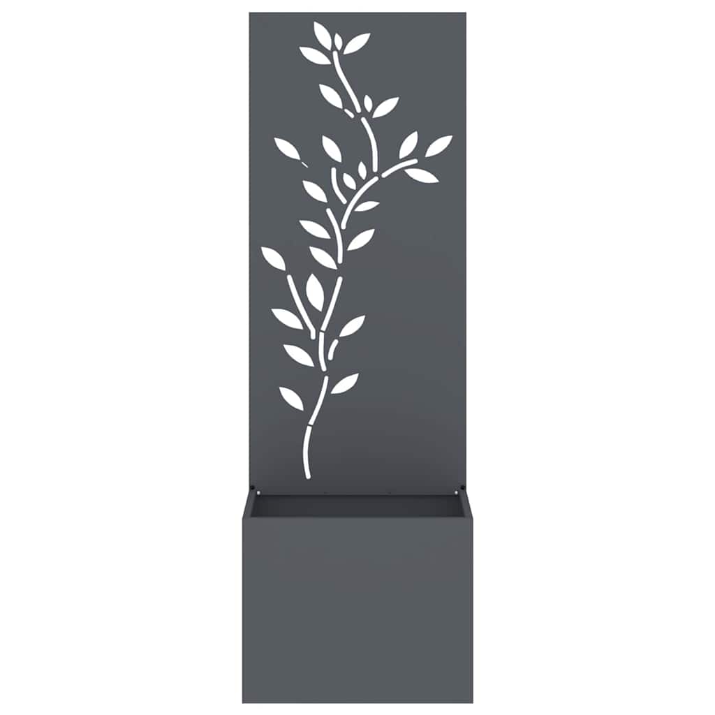 vidaXL Οθόνη Ιδιωτικότητας Κήπου Floral Ανθρακί 50 x 140 cm