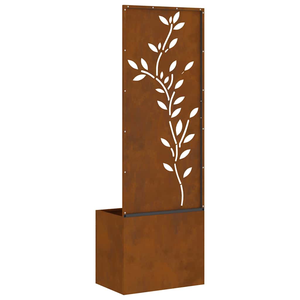 vidaXL Οθόνη Ιδιωτικότητας Κήπου Floral Σκ rusty 50 x 140 cm