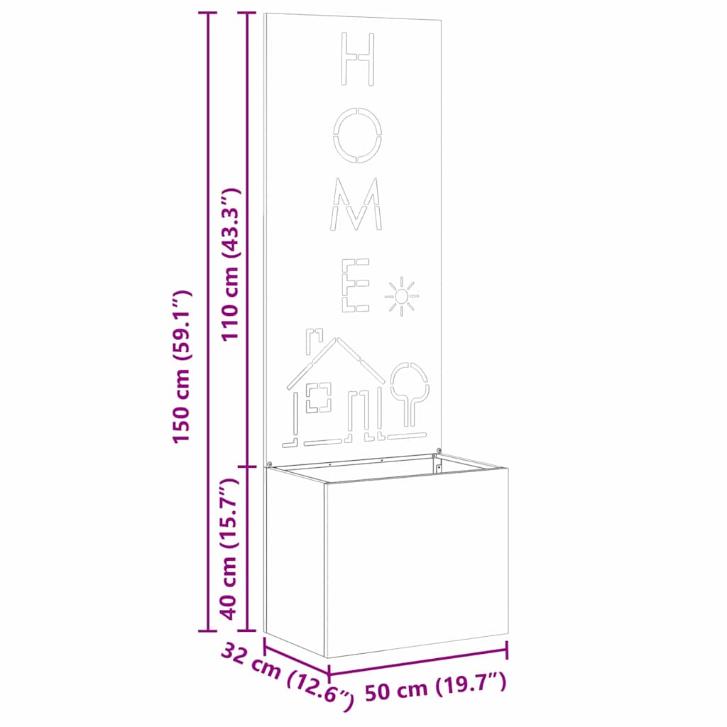 vidaXL Οθόνη Ιδιωτικότητας Κήπου Μαιανδρικό σχέδιο Λαδί 50 x 140 cm