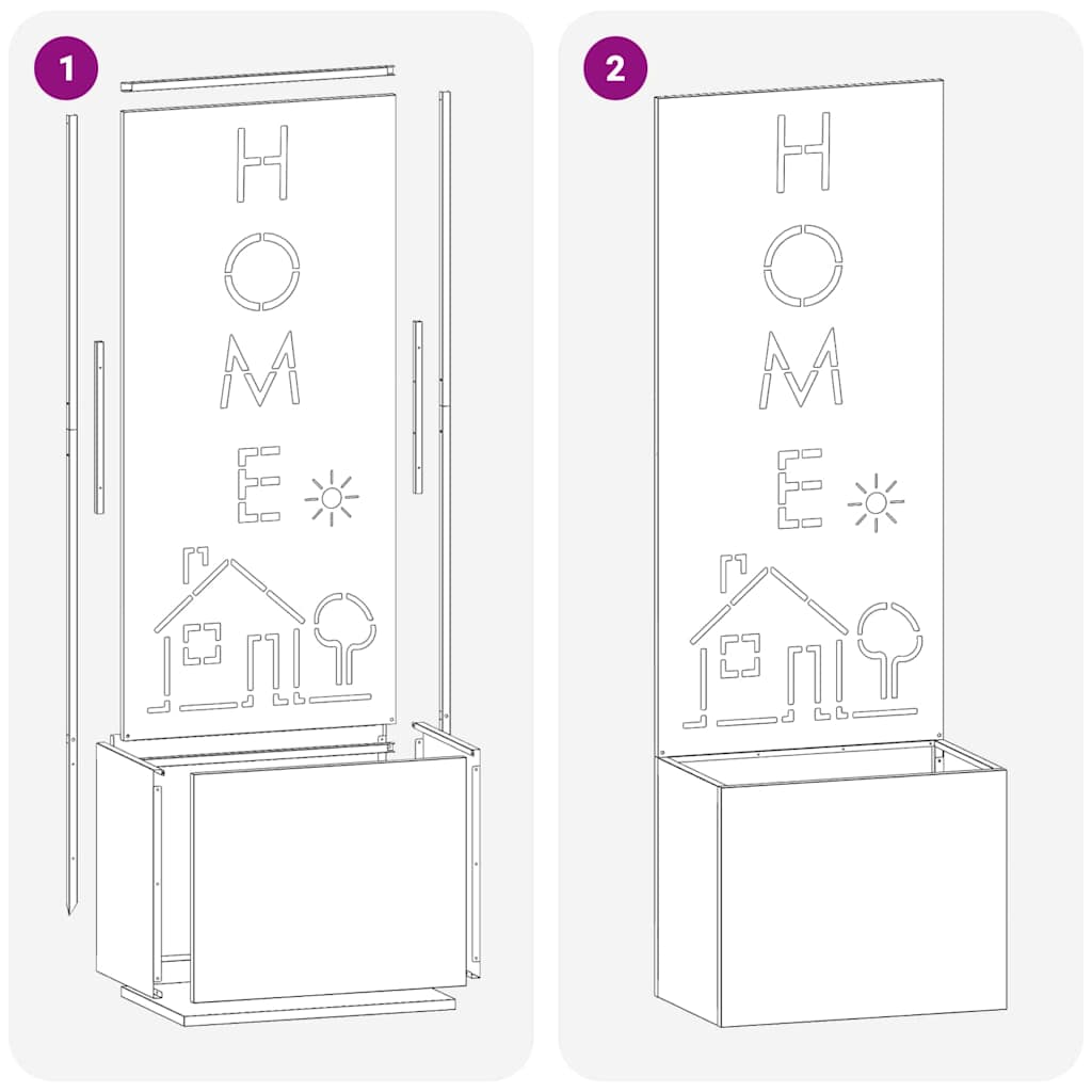 vidaXL Οθόνη Ιδιωτικότητας Κήπου Σκ rusty 50 x 140 cm