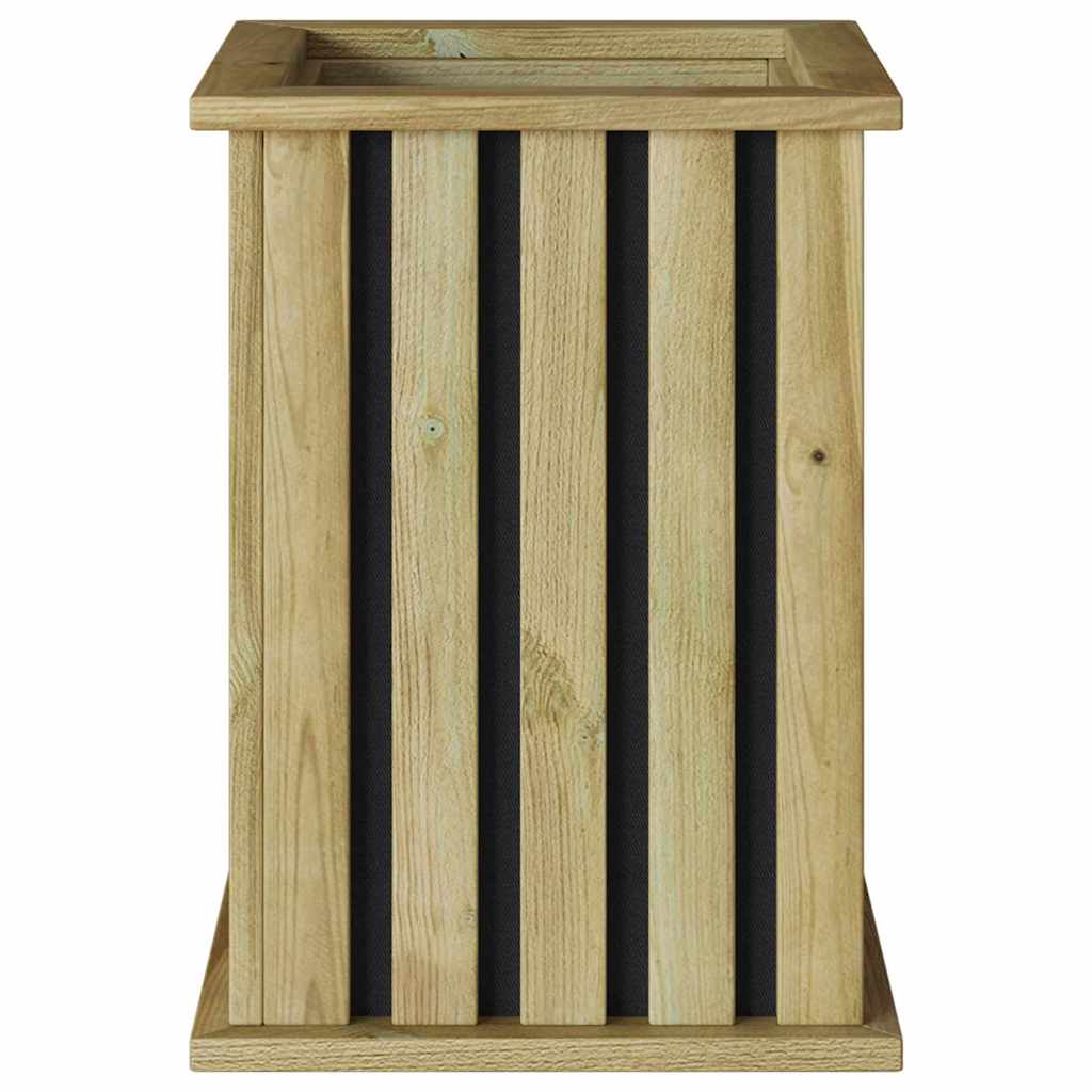 vidaXL Γλάστρα κήπου με επένδυση 33x33x45 εκ. από εμποτισμένο ξύλο πεύκου
