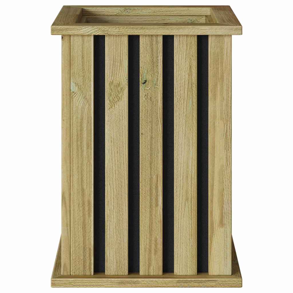 vidaXL Γλάστρα κήπου με επένδυση 33x33x45 εκ. από εμποτισμένο ξύλο πεύκου