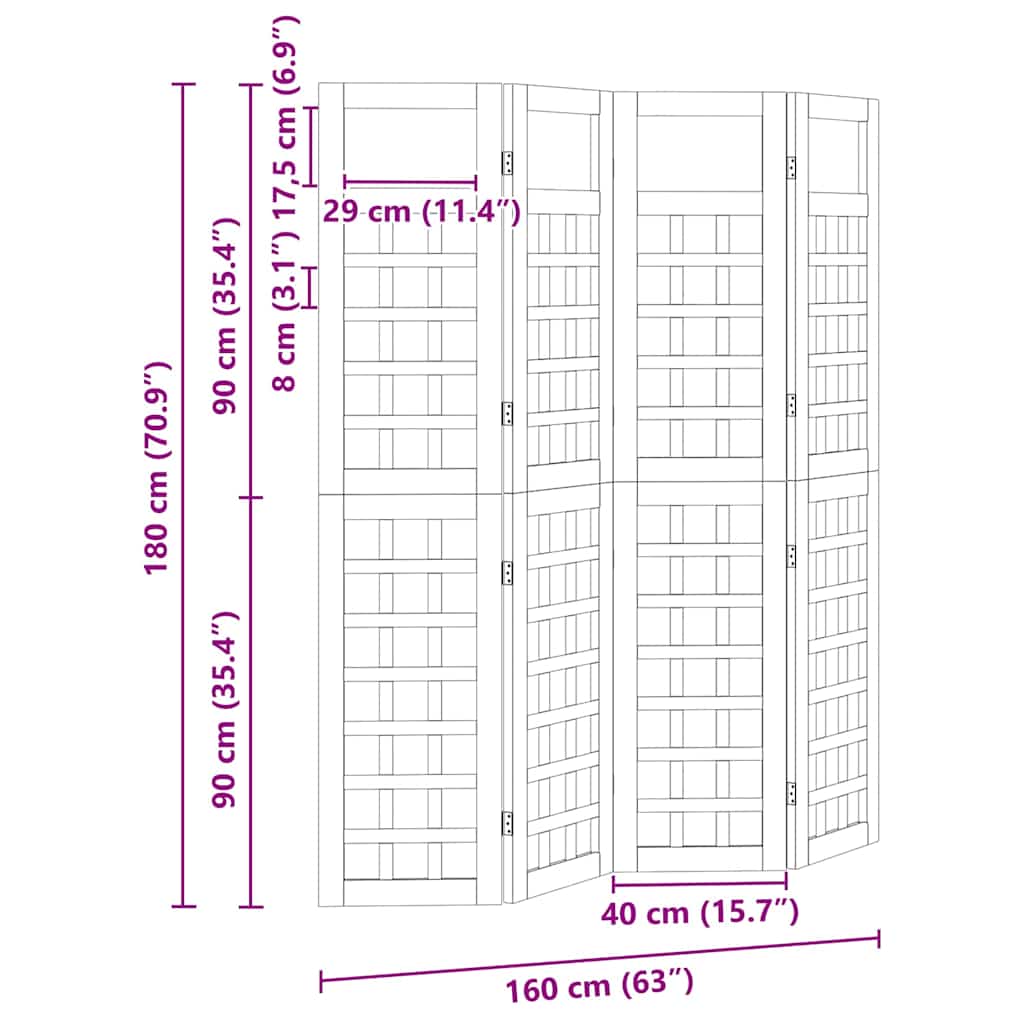 vidaXL Οθόνη Ιδιωτικότητας Μέλι Καφέ 160 x 180 cm Στερεό ξύλο πεύκου