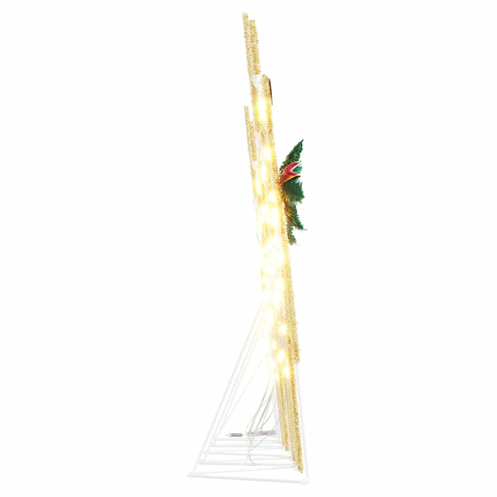 vidaXL LED Ρούντερ 5 pcs Χρυσό ύφασμα