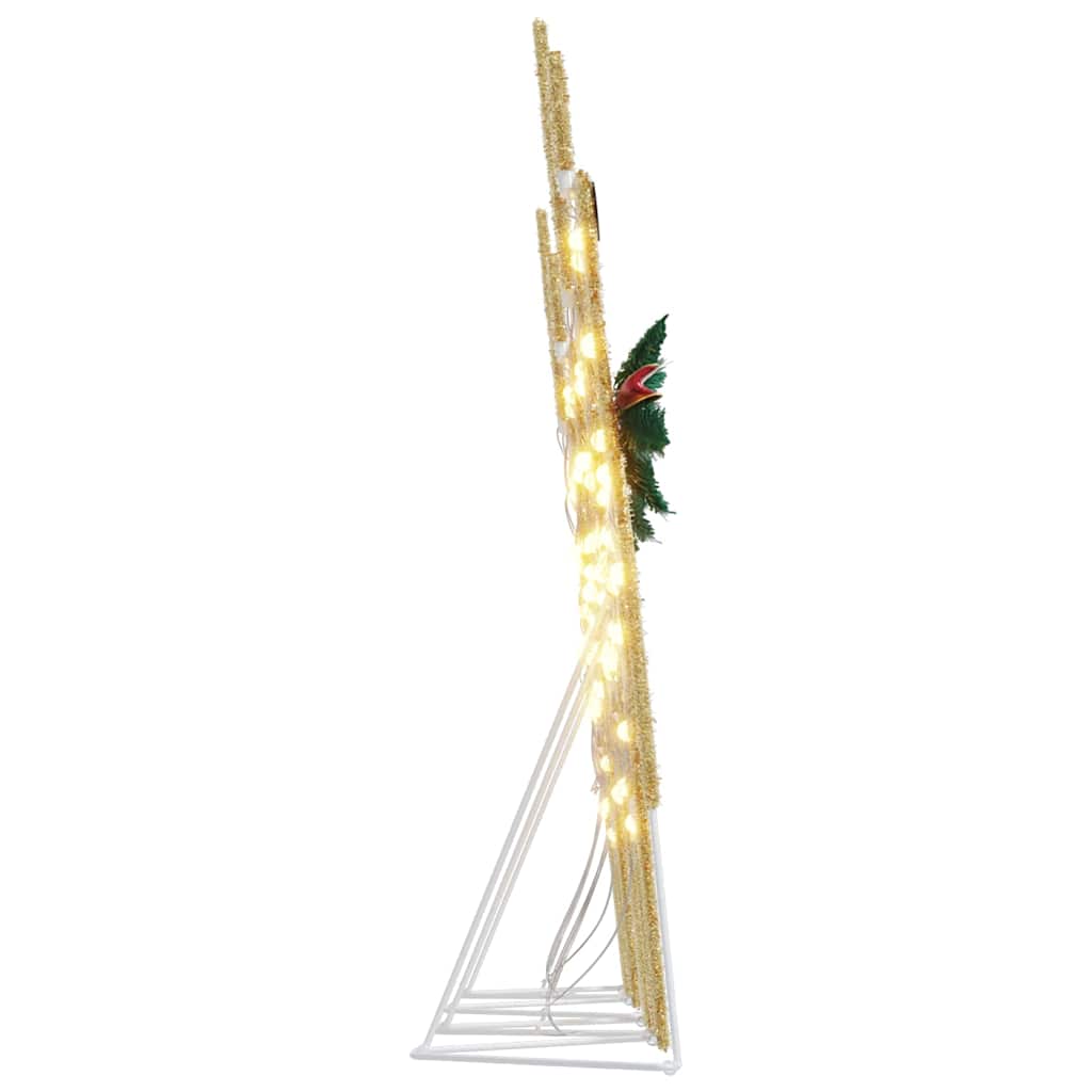 vidaXL LED Ρούντερ 4 pcs Χρυσό ύφασμα