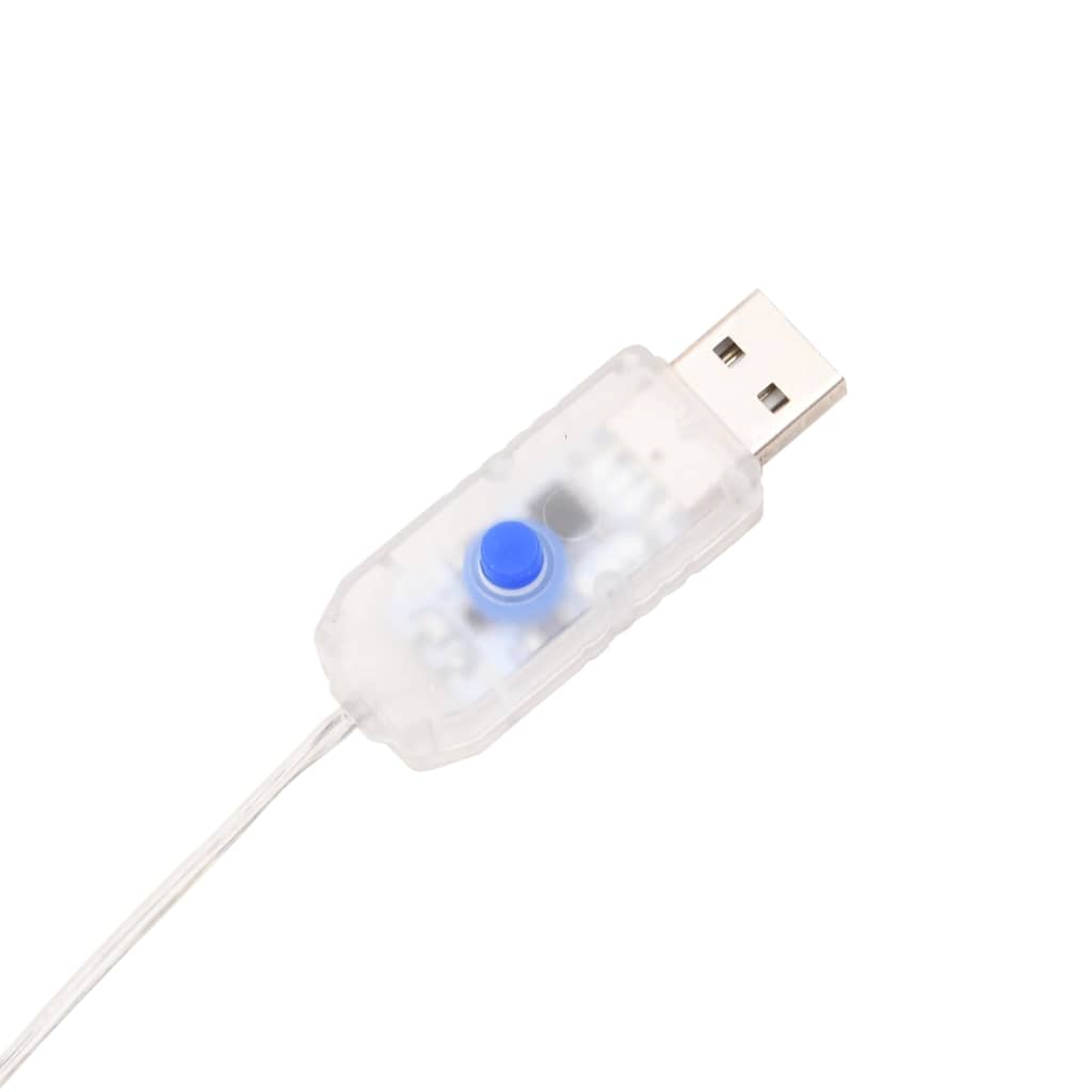 vidaXL LED Ρούντερ 4 pcs Λευκό ύφασμα
