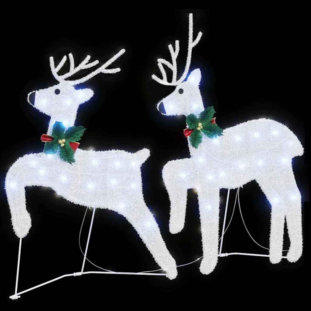 vidaXL LED Ρούντερ 2 pcs Ψυχρό Λευκό ύφασμα