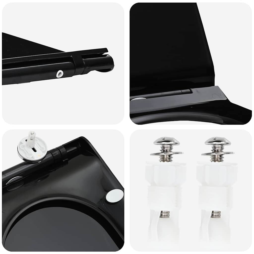 vidaXL Τουαλέτα κατάλληλη για Κάθισμα Μαύρο 50 x 36 x 5 εκ