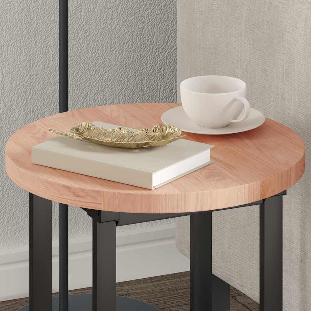 vidaXL Καπάκι τραπεζιού Ανοιχτό καφέ Ø 40 x 2.5 cm Στερεό ξύλο δρυός