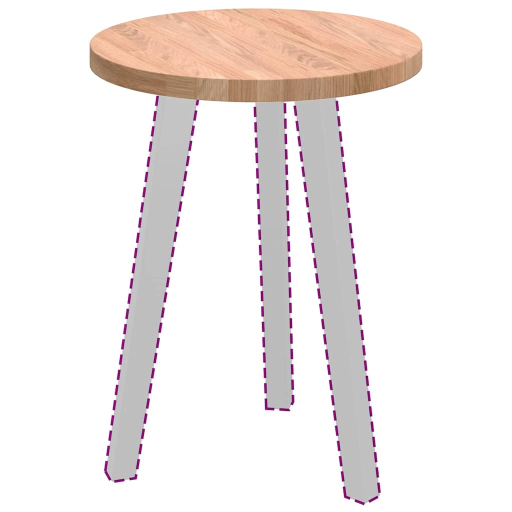 vidaXL Καπάκι τραπεζιού Ανοιχτό καφέ Ø 40 x 2.5 cm Στερεό ξύλο δρυός