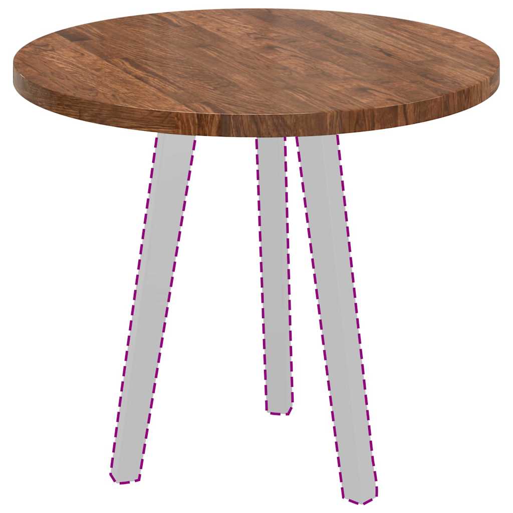 vidaXL Καπάκι τραπεζιού Σκούρο καφέ Σκούρο καφέ Ø 60 x 2.5 cm