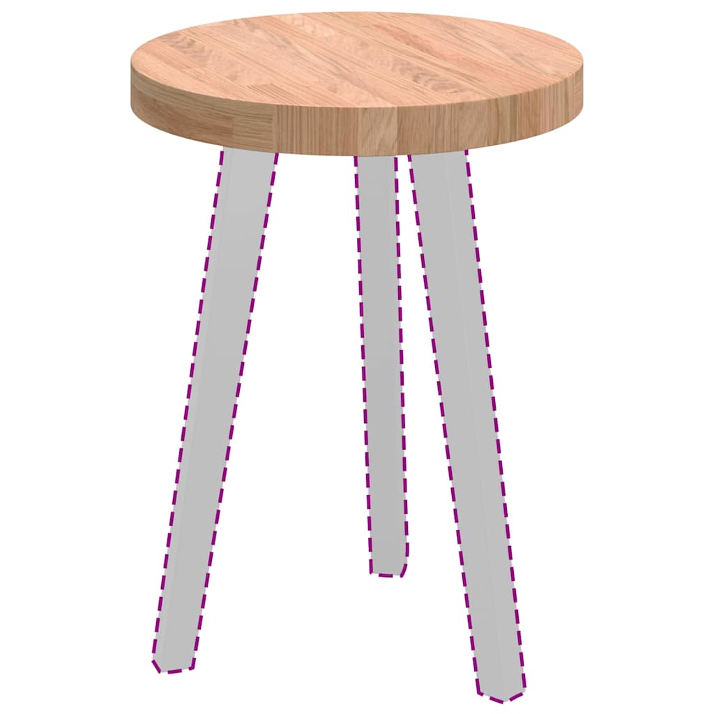 vidaXL Καπάκι τραπεζιού Ανοιχτό καφέ Ø 40 x 4 cm Στερεό ξύλο δρυός