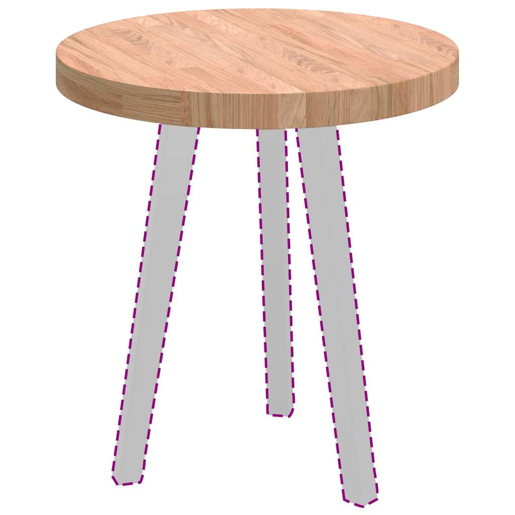 vidaXL Καπάκι τραπεζιού Ανοιχτό καφέ Ø 50 x 4 cm Στερεό ξύλο δρυός