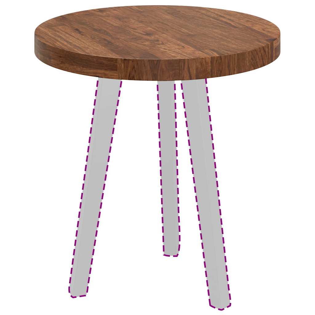 vidaXL Καπάκι τραπεζιού Σκούρο καφέ Σκούρο καφέ Ø 50 x 4 cm