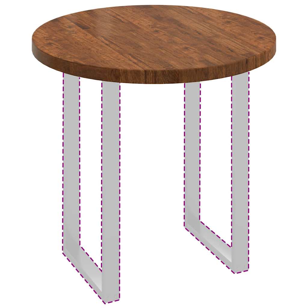 vidaXL Καπάκι τραπεζιού Σκούρο καφέ Σκούρο καφέ Ø 80 x 4 cm