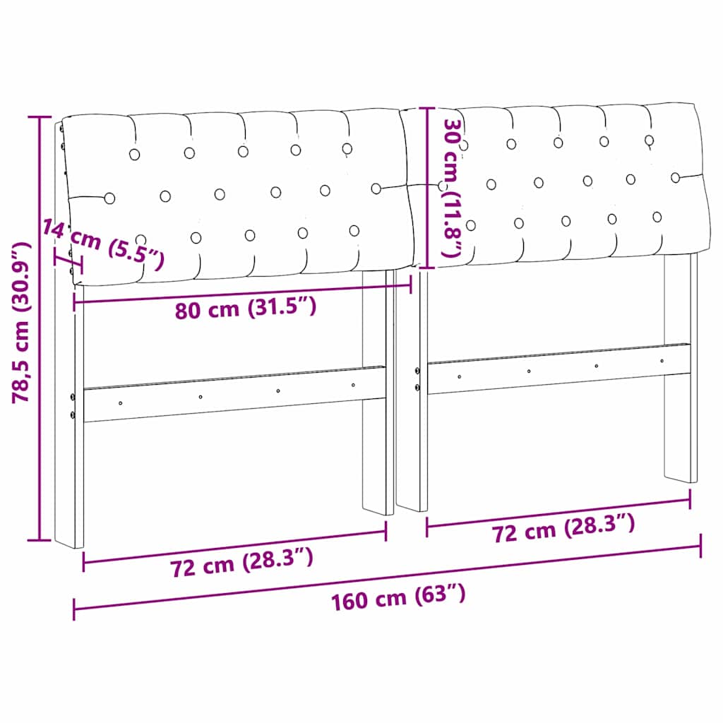 vidaXL Ταπετσαρισμένο κεφαλάρι Taupe 160 cm Στερεά ξυλεία πεύκου