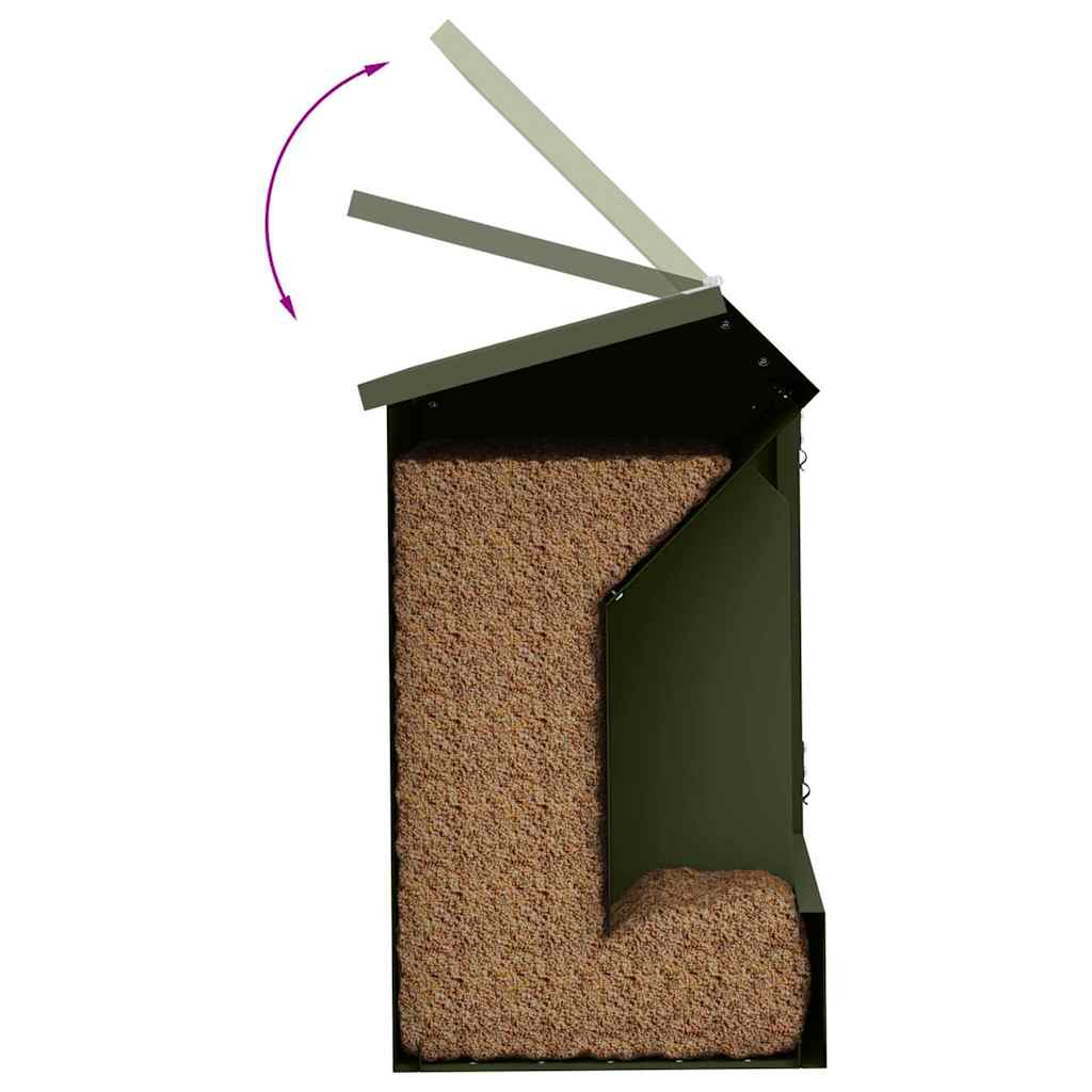 vidaXL Ταΐστρα Χαμστεριών Ελιά Πράσινη 64.5 x 25.5 x 45.5 εκ.