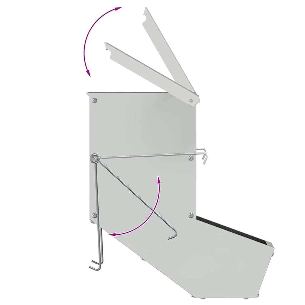 vidaXL Ταΐστρα Χαμστεριών Ασημί 12,5 x 26 x 28,5 εκ 1 κιλό