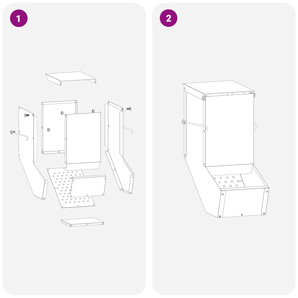 vidaXL Ταΐστρα Χαμστεριών Μαύρο 12,5 x 26 x 28,5 εκ