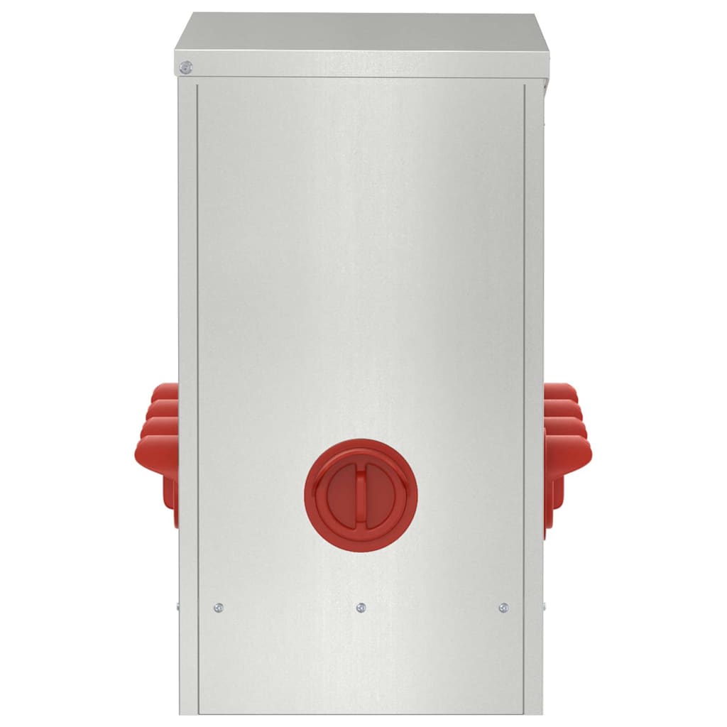 vidaXL Ταΐστρα κοτόπουλων Ασημί 60,5 x 29 x 51 εκ. 25 kg