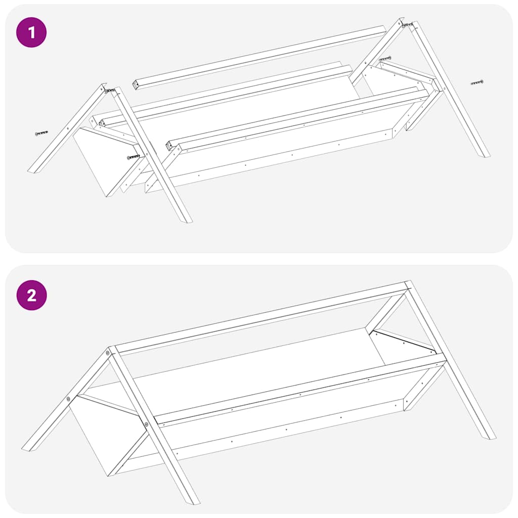 vidaXL Ταΐστρα για ζώα Ασημί 111 x 76 x 38 εκ Επικαλυμμένος Χάλυβας