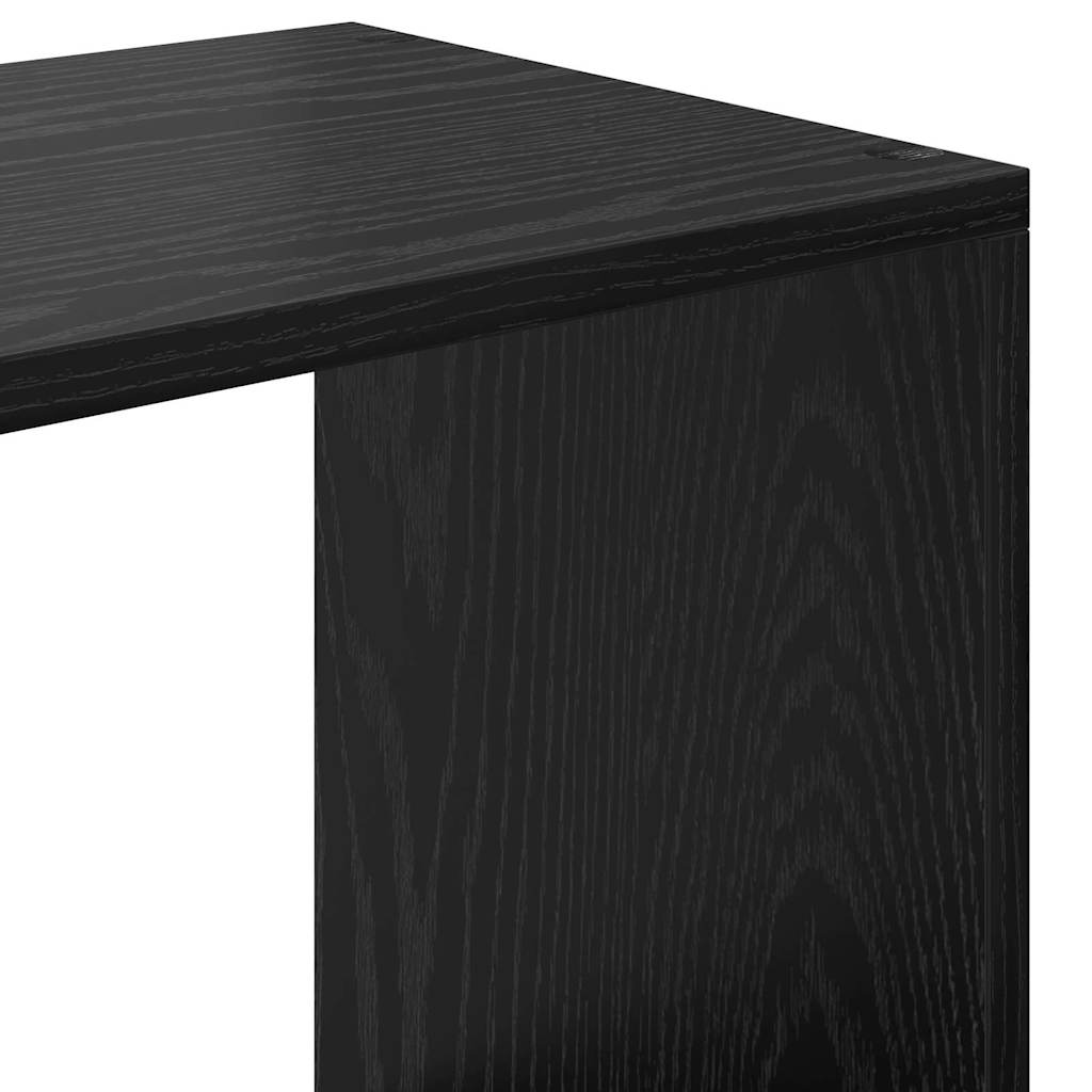vidaXL Βιβλιοθήκη Μαύρη δρυς 137.5 x 29 x 137.5 εκ Επεξεργασμένο ξύλο