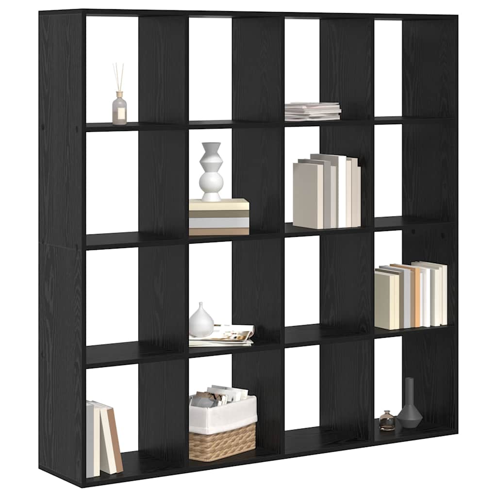 vidaXL Βιβλιοθήκη Μαύρη δρυς 137.5 x 29 x 137.5 εκ Επεξεργασμένο ξύλο