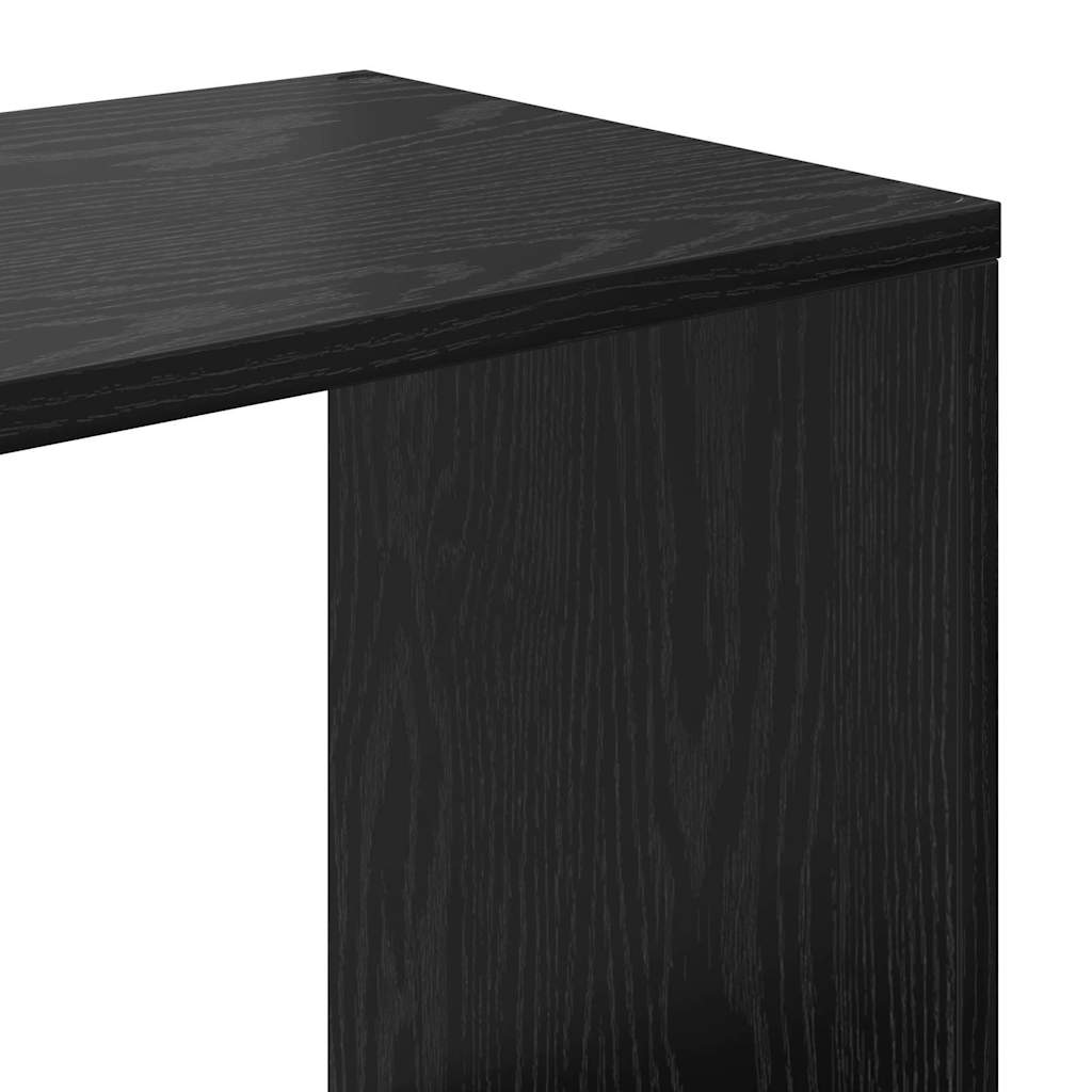 vidaXL Βιβλιοθήκη Μαύρη δρυς 132 x 29 x 141.5 εκ. Επεξεργασμένο ξύλο