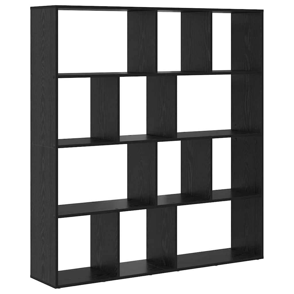 vidaXL Βιβλιοθήκη Μαύρη δρυς 132 x 29 x 141.5 εκ. Επεξεργασμένο ξύλο