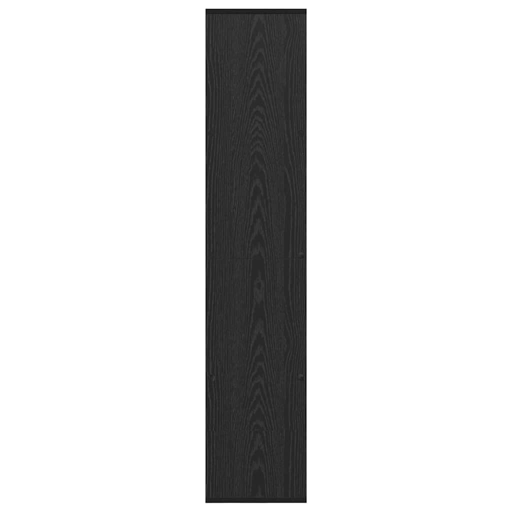vidaXL Βιβλιοθήκη Μαύρη δρυς 132 x 29 x 141.5 εκ. Επεξεργασμένο ξύλο