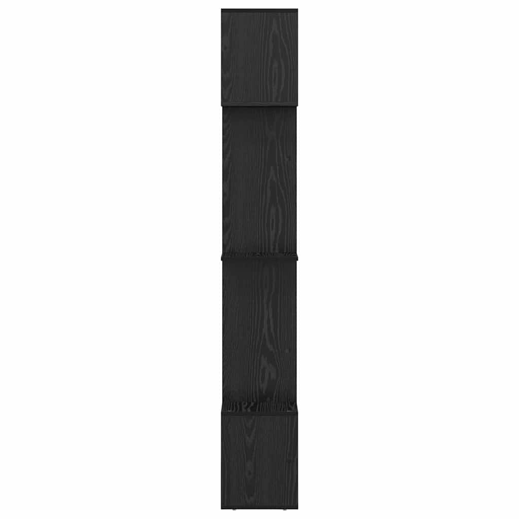 vidaXL Βιβλιοθήκη Μαύρη δρυς 92 x 29 x 188 εκ. Επεξεργασμένο ξύλο