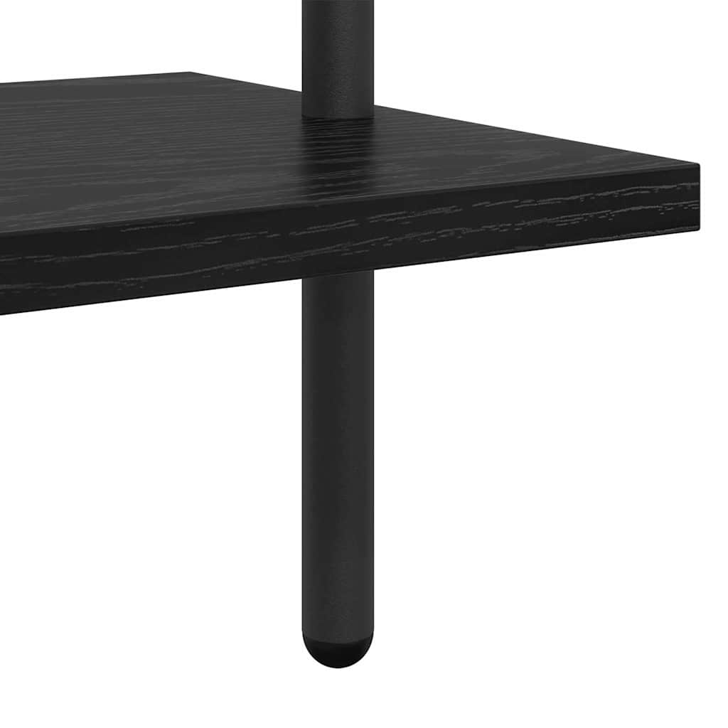 vidaXL Ράφι Βιβλίων Μαύρη δρυς 60 x 24 x 203 εκ Επεξεργασμένο ξύλο