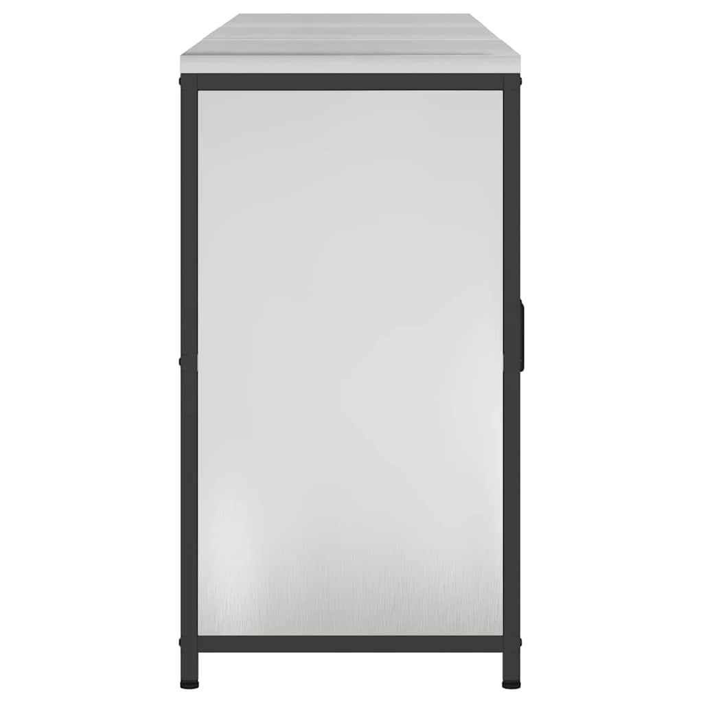 vidaXL Σετ Αποθήκευσης Κουζίνας με ράφι 3 pcs Ασημί 210 x 50 x 92 εκ