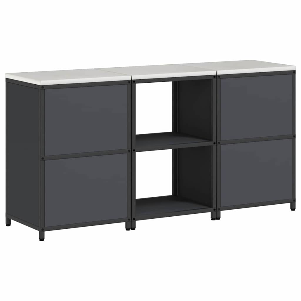 vidaXL Σετ Αποθήκευσης Κουζίνας HATTEM 3 pcs Ανθρακί