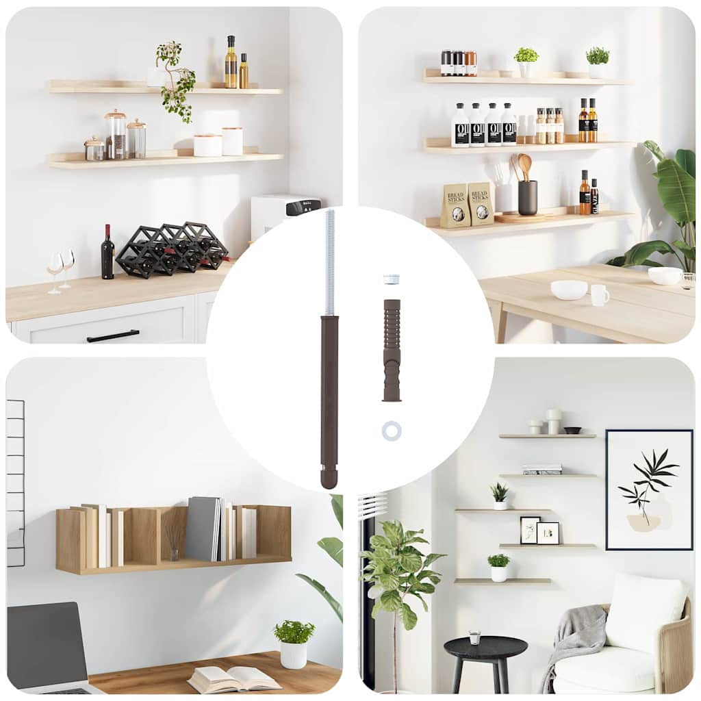 vidaXL Βραχίονες Floating Shelf 12 pcs Καφέ Ø10 x 170 mm Ατσάλι