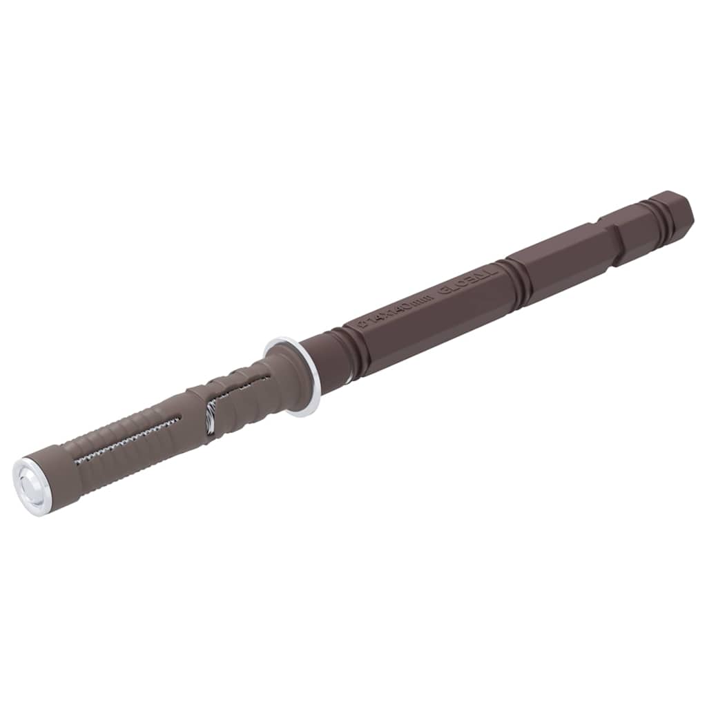 vidaXL Βραχίονες Floating Shelf 12 pcs Καφέ Ø14 x 210 mm Ατσάλι