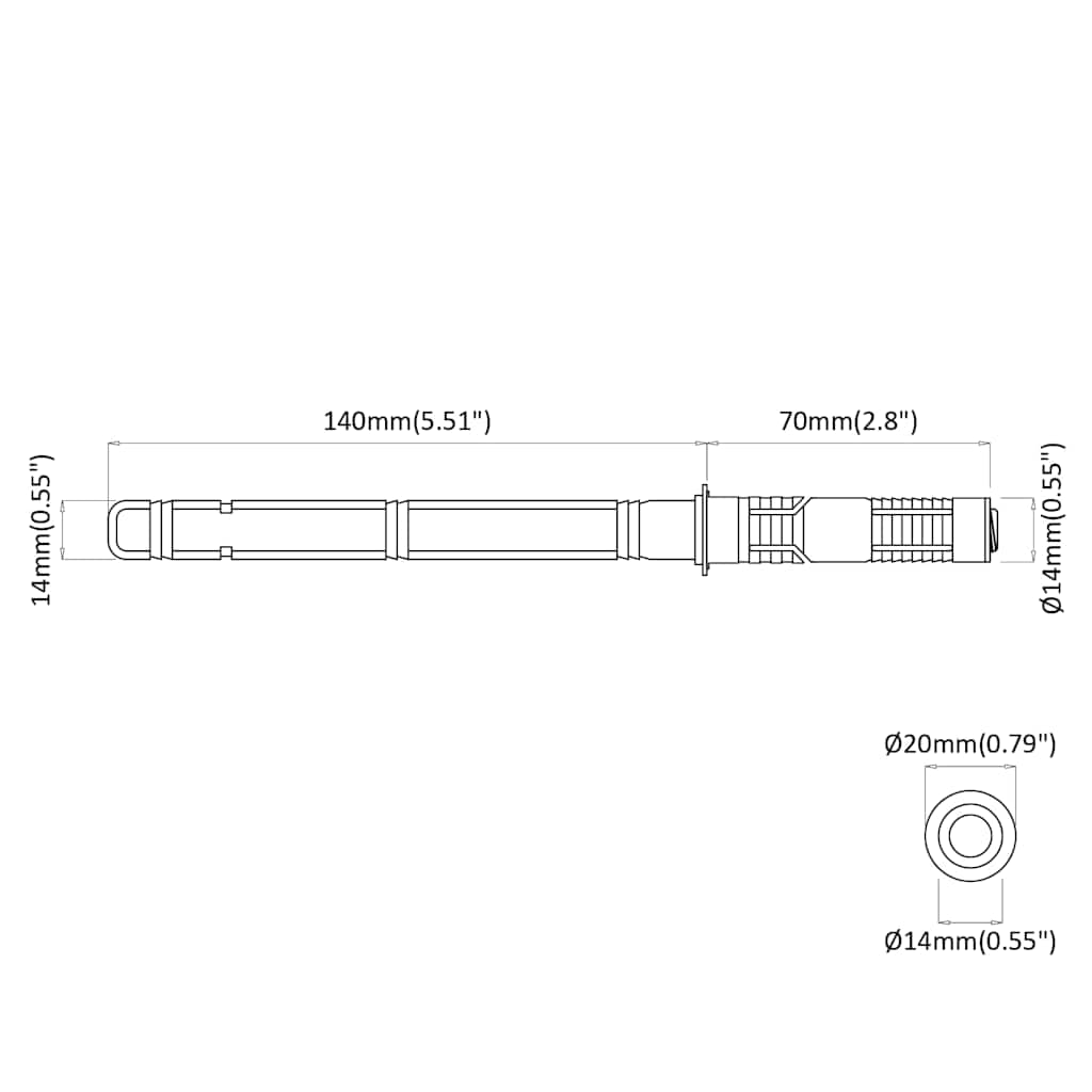 vidaXL Βραχίονες Floating Shelf 12 pcs Μπεζ Ø14 x 210 mm Ατσάλι