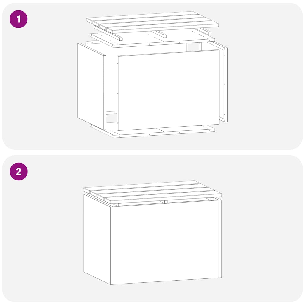 vidaXL Παγκάκι κήπου Μαύρο 60 x 40 x 43 εκ