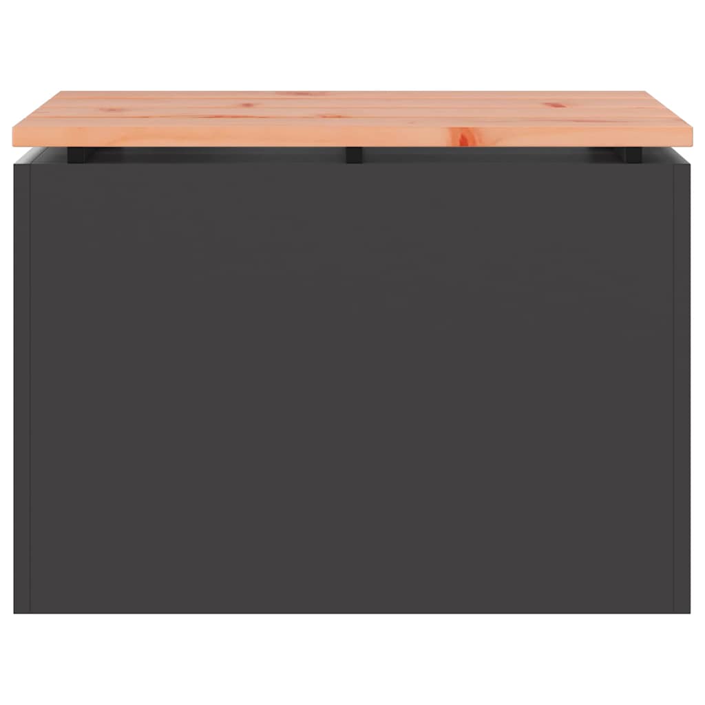 vidaXL Παγκάκι κήπου Μαύρο 60 x 40 x 43 εκ