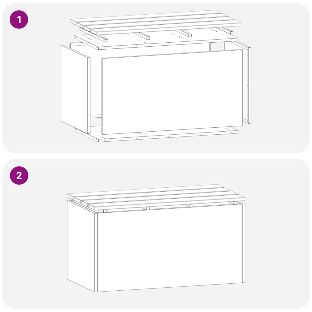 vidaXL Παγκάκι κήπου Μαύρο 80 x 40 x 43 εκ Ατσάλι