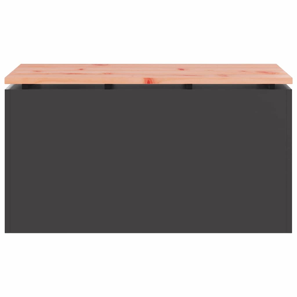 vidaXL Παγκάκι κήπου Μαύρο 80 x 40 x 43 εκ Ατσάλι