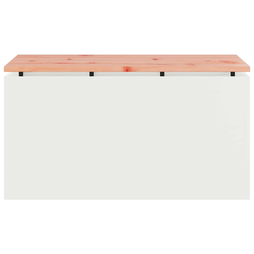 vidaXL Παγκάκι κήπου Λευκό 80 x 40 x 43 εκ Ατσάλι