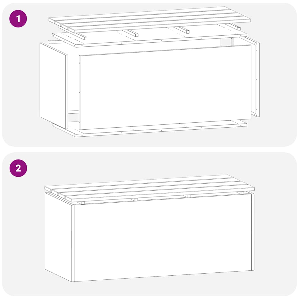 vidaXL Παγκάκι κήπου Μαύρο 100 x 40 x 43 εκ Ατσάλι