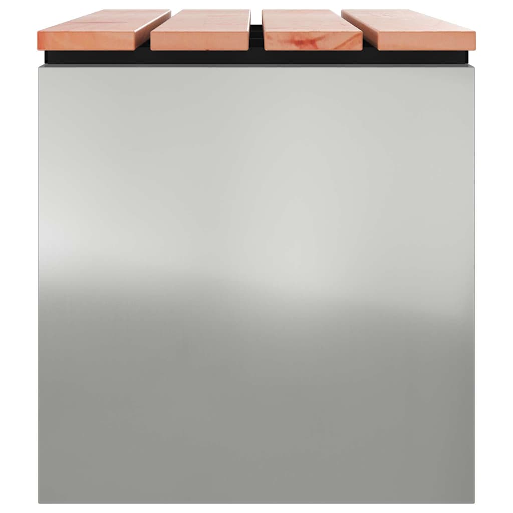 vidaXL Παγκάκι κήπου Ασημί 100 x 40 x 43 εκ Γαλβανισμένος χάλυβας