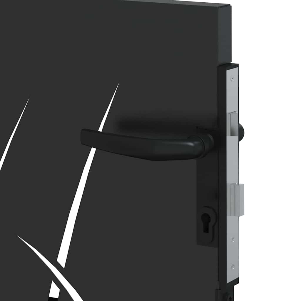 vidaXL Πύλη Κήπου Μαύρο 105 x 100 εκ Ατσάλι με Επικάλυψη Πούδρας