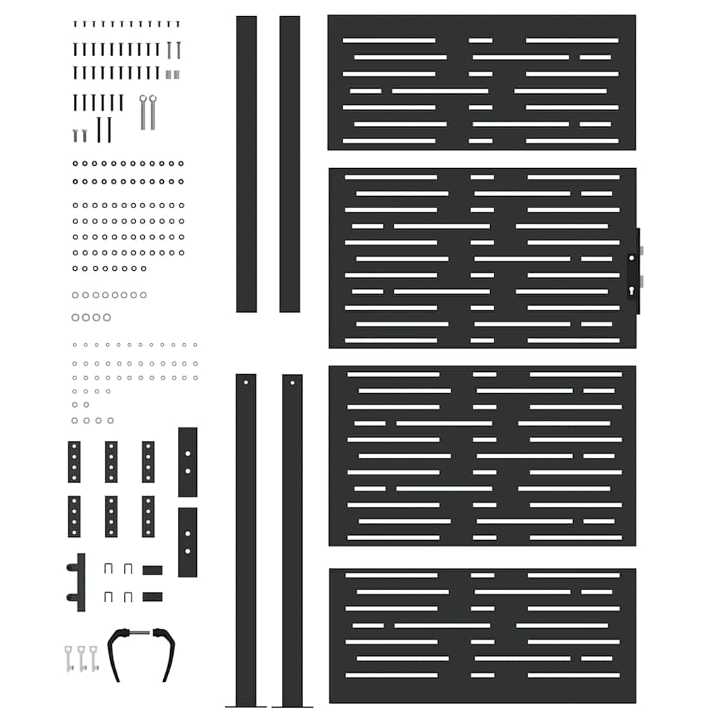 vidaXL Πύλη Κήπου, Πύλη Κήπου 105x75 εκ. Σιδηροκορτών Τετράγωνη Σχεδίαση