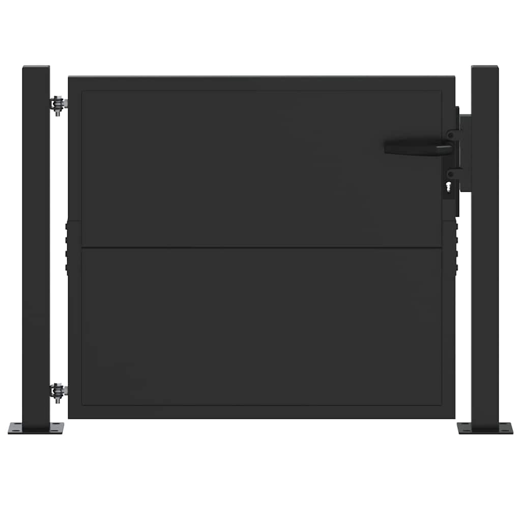 vidaXL Πύλη Κήπου, Πύλη Κήπου 105x200 εκ. από Corten Ατσάλι Μαύρο